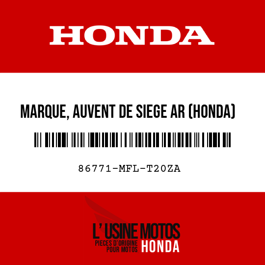 image de 86771-MFL-T20ZA MARQUE, AUVENT DE SIEGE AR (HONDA) TYPE1