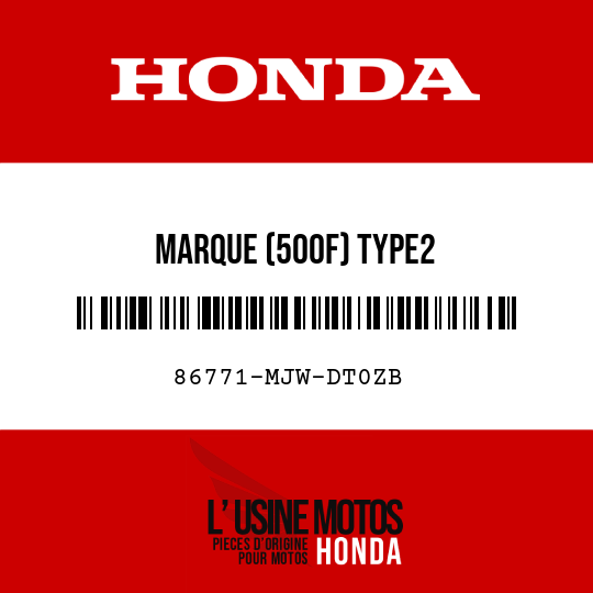 image de 86771-MJW-DT0ZB MARQUE (500F) TYPE2