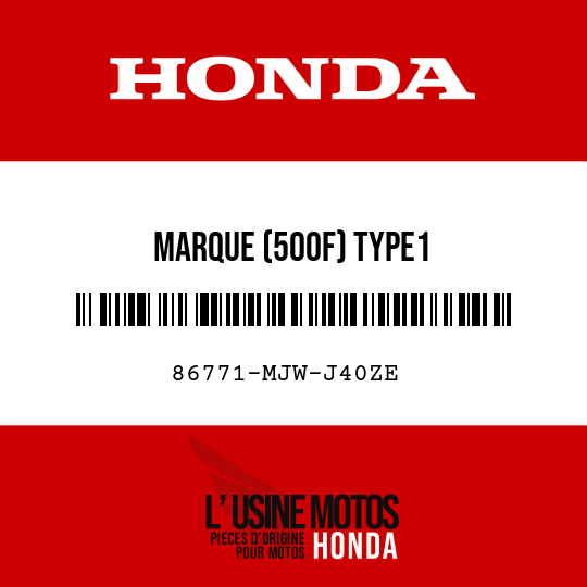 image de 86771-MJW-J40ZE MARQUE (500F) TYPE1
