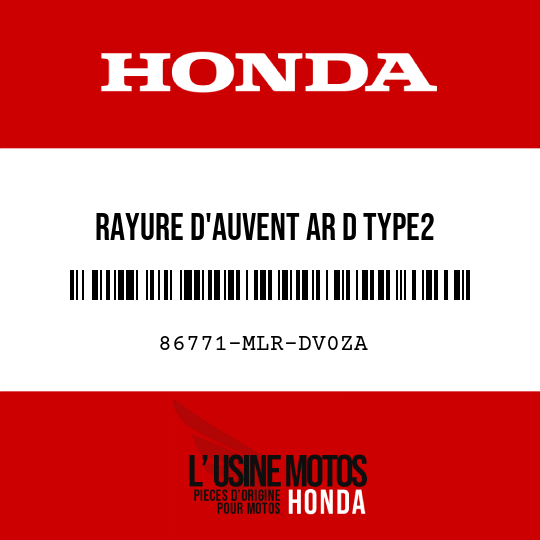 image de 86771-MLR-DV0ZA RAYURE D'AUVENT AR D TYPE2
