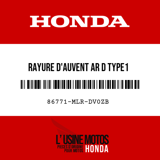 image de 86771-MLR-DV0ZB RAYURE D'AUVENT AR D TYPE1