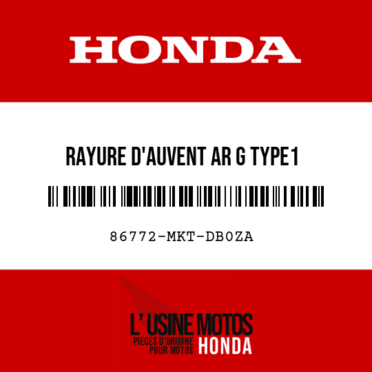 image de 86772-MKT-DB0ZA RAYURE D'AUVENT AR G TYPE1