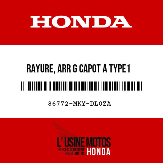 image de 86772-MKY-DL0ZA RAYURE, ARR G CAPOT A TYPE1