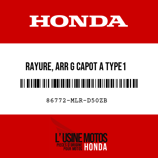 image de 86772-MLR-D50ZB RAYURE, ARR G CAPOT A TYPE1