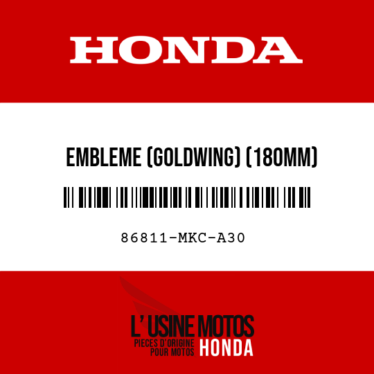 image de 86811-MKC-A30 EMBLEME (GOLDWING) (180MM)