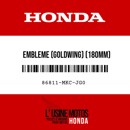 image de 86811-MKC-JG0 EMBLEME (GOLDWING) (180MM)