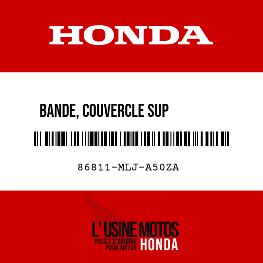 image de 86811-MLJ-A50ZA BANDE, COUVERCLE SUP         EXTREMITE AR TYPE1