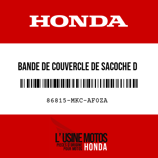 image de 86815-MKC-AF0ZA BANDE DE COUVERCLE DE SACOCHE D TYPE1