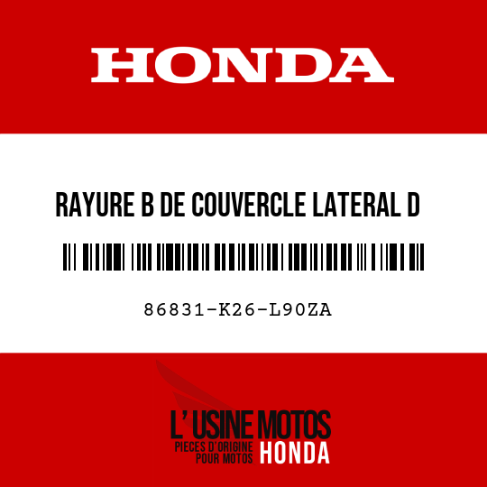 image de 86831-K26-L90ZA RAYURE B DE COUVERCLE LATERAL D TYPE1