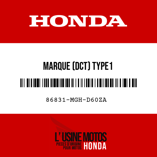 image de 86831-MGH-D60ZA MARQUE (DCT) TYPE1