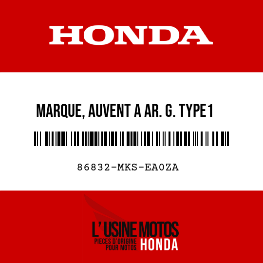 image de 86832-MKS-EA0ZA MARQUE, AUVENT A AR. G. TYPE1
