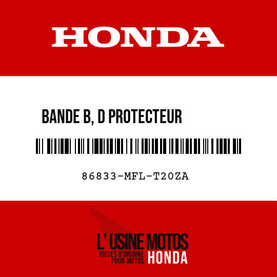 image de 86833-MFL-T20ZA BANDE B, D PROTECTEUR        SUPERIEUR TYPE1
