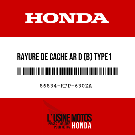 image de 86834-KPP-630ZA RAYURE DE CACHE AR D (B) TYPE1