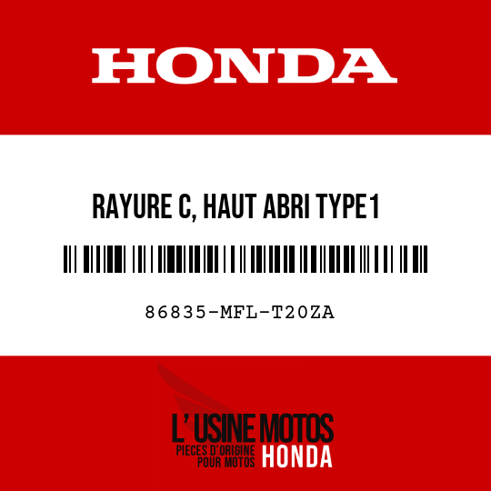 image de 86835-MFL-T20ZA RAYURE C, HAUT ABRI TYPE1