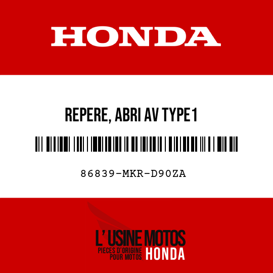 image de 86839-MKR-D90ZA REPERE, ABRI AV TYPE1
