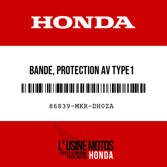 image de 86839-MKR-DH0ZA BANDE, PROTECTION AV TYPE1