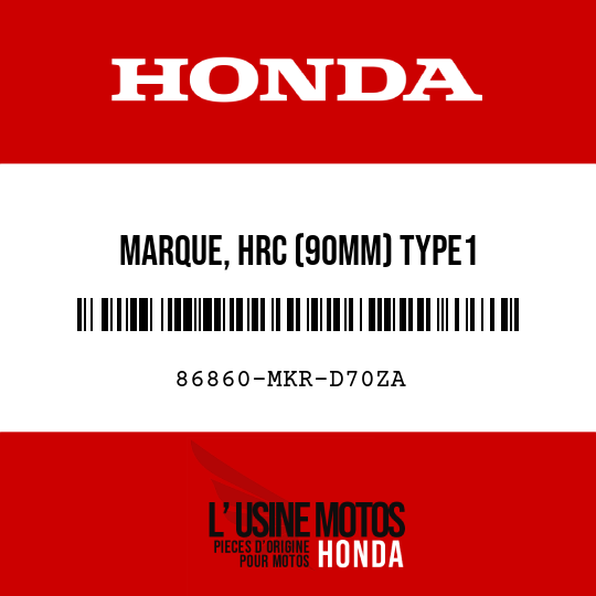 image de 86860-MKR-D70ZA MARQUE, HRC (90MM) TYPE1