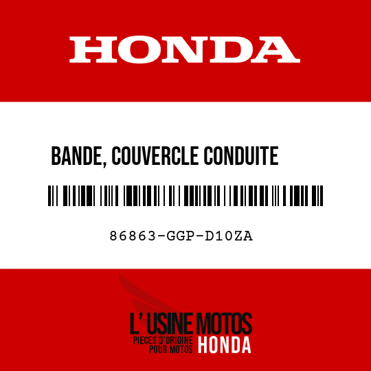 image de 86863-GGP-D10ZA BANDE, COUVERCLE CONDUITE     PRINCIPALE D TYPE1