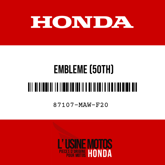 image de 87107-MAW-F20 EMBLEME (50TH)
