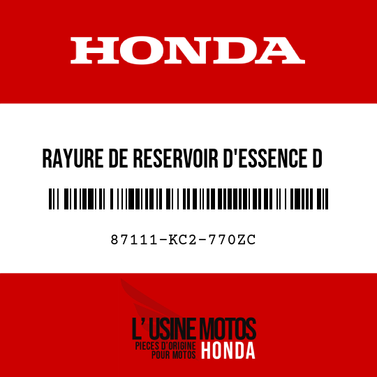 image de 87111-KC2-770ZC RAYURE DE RESERVOIR D'ESSENCE D TYPE3