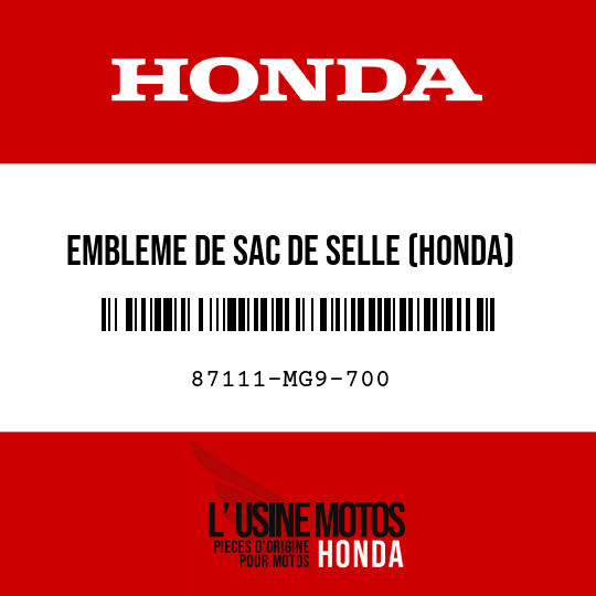 image de 87111-MG9-700 EMBLEME DE SAC DE SELLE (HONDA)