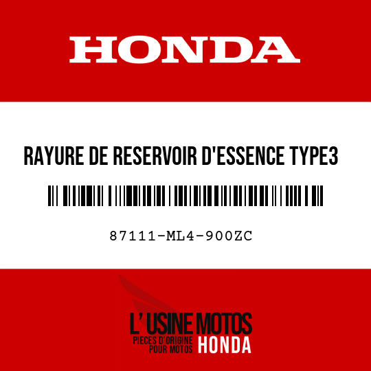 image de 87111-ML4-900ZC RAYURE DE RESERVOIR D'ESSENCE TYPE3 (A)