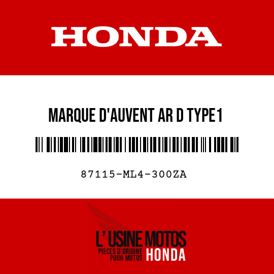 image de 87115-ML4-300ZA MARQUE D'AUVENT AR D TYPE1