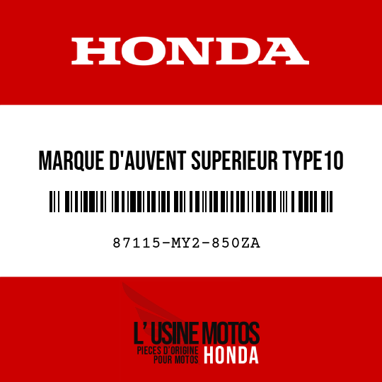 image de 87115-MY2-850ZA MARQUE D'AUVENT SUPERIEUR TYPE10