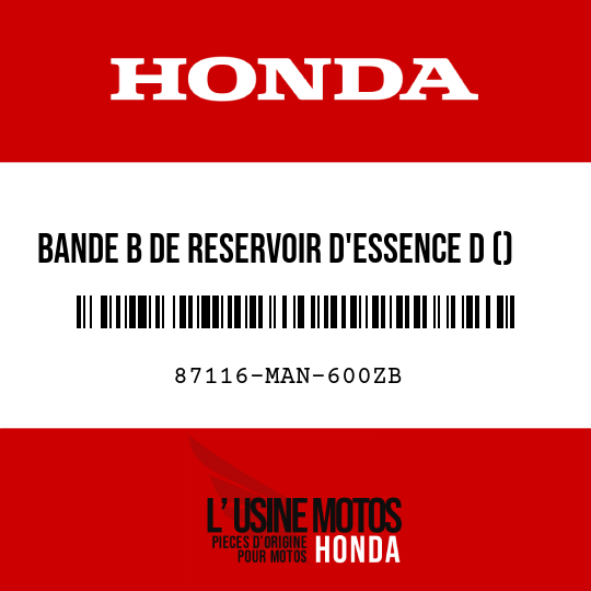 image de 87116-MAN-600ZB BANDE B DE RESERVOIR D'ESSENCE D () TYPE12 