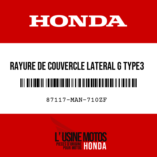 image de 87117-MAN-710ZF RAYURE DE COUVERCLE LATERAL G TYPE3 