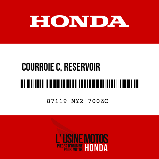 image de 87119-MY2-700ZC COURROIE C, RESERVOIR         D'ESSENCE G () TYPE6 