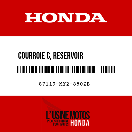 image de 87119-MY2-850ZB COURROIE C, RESERVOIR         D'ESSENCE G () TYPE11 