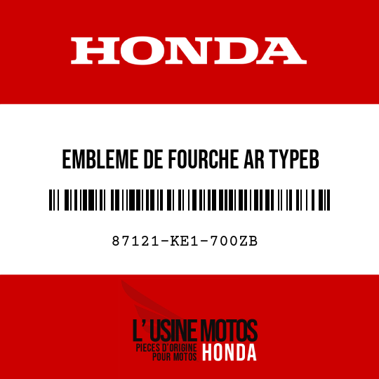 image de 87121-KE1-700ZB EMBLEME DE FOURCHE AR TYPEB