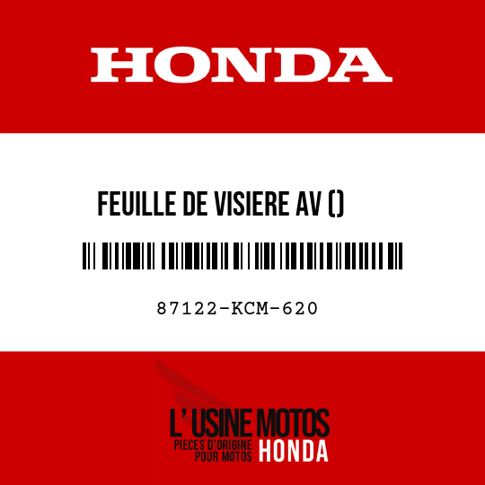 image de 87122-KCM-620 FEUILLE DE VISIERE AV ()