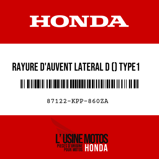 image de 87122-KPP-860ZA RAYURE D'AUVENT LATERAL D () TYPE1