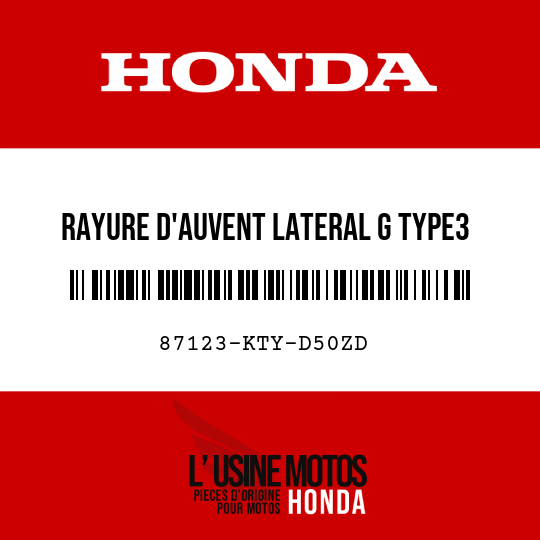 image de 87123-KTY-D50ZD RAYURE D'AUVENT LATERAL G TYPE3