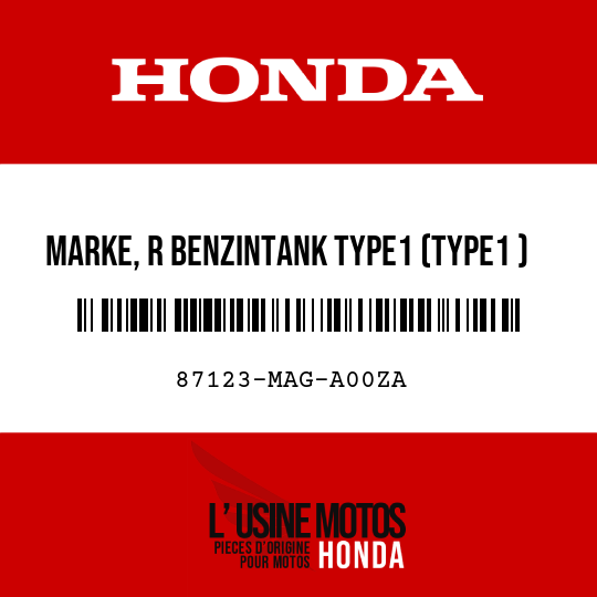 image de 87123-MAG-A00ZA MARKE, R BENZINTANK TYPE1 (TYPE1 )