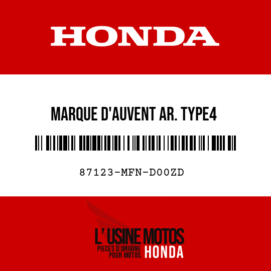 image de 87123-MFN-D00ZD MARQUE D'AUVENT AR. TYPE4