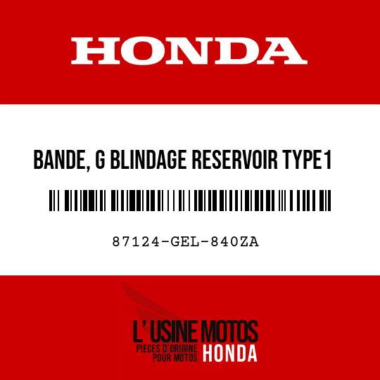 image de 87124-GEL-840ZA BANDE, G BLINDAGE RESERVOIR TYPE1