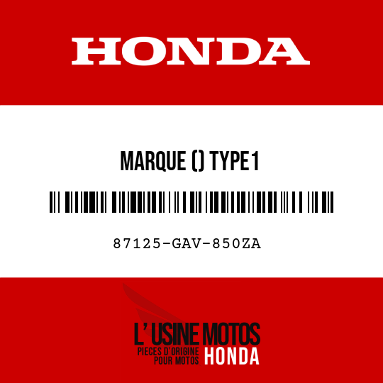 image de 87125-GAV-850ZA MARQUE () TYPE1