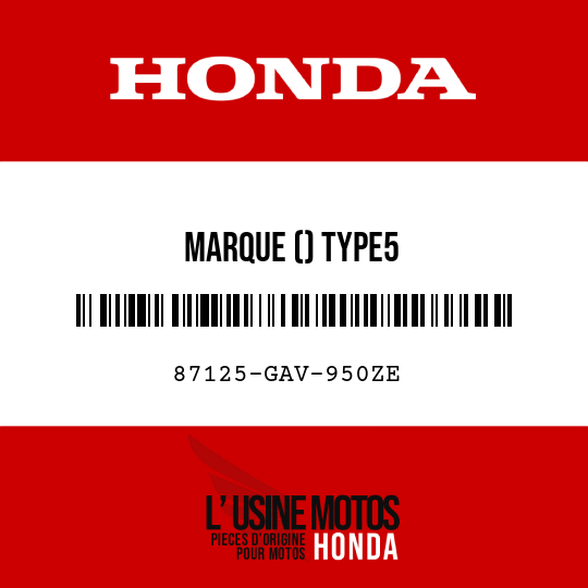 image de 87125-GAV-950ZE MARQUE () TYPE5