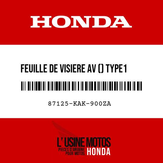 image de 87125-KAK-900ZA FEUILLE DE VISIERE AV () TYPE1