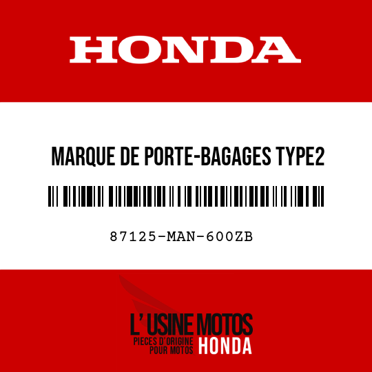 image de 87125-MAN-600ZB MARQUE DE PORTE-BAGAGES TYPE2 