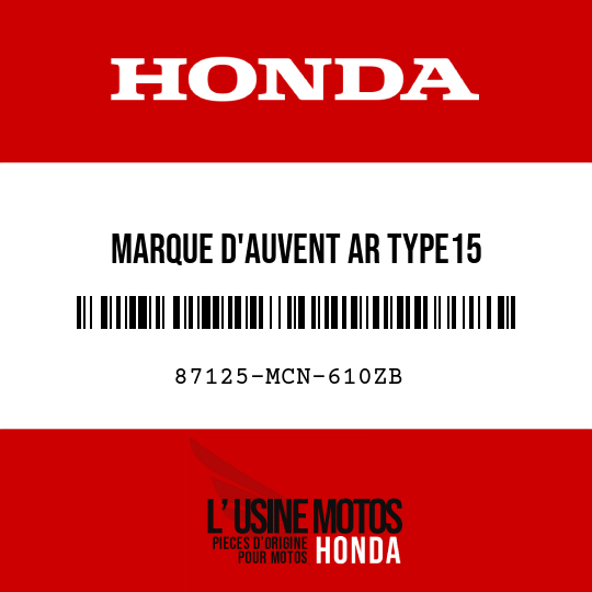 image de 87125-MCN-610ZB MARQUE D'AUVENT AR TYPE15