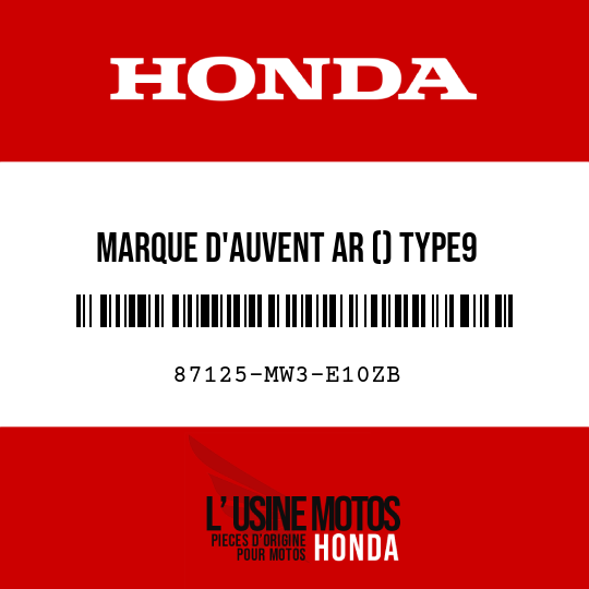 image de 87125-MW3-E10ZB MARQUE D'AUVENT AR () TYPE9
