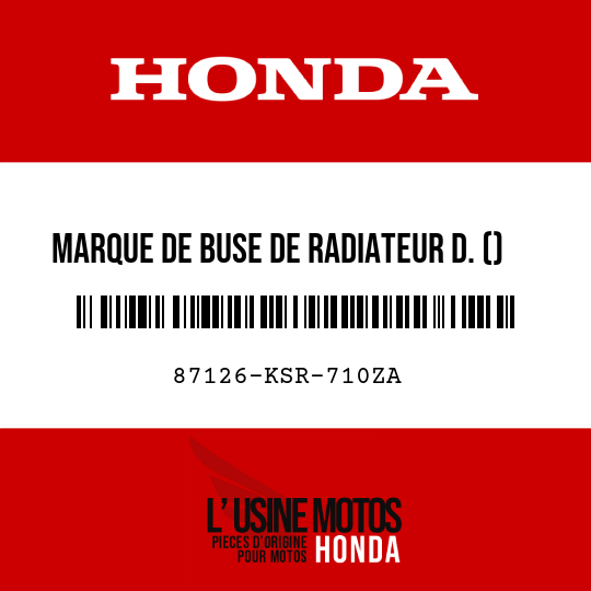 image de 87126-KSR-710ZA MARQUE DE BUSE DE RADIATEUR D. () TYPE1