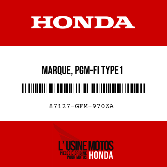 image de 87127-GFM-970ZA MARQUE, PGM-FI TYPE1