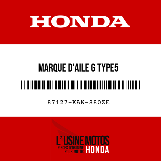 image de 87127-KAK-880ZE MARQUE D'AILE G TYPE5 