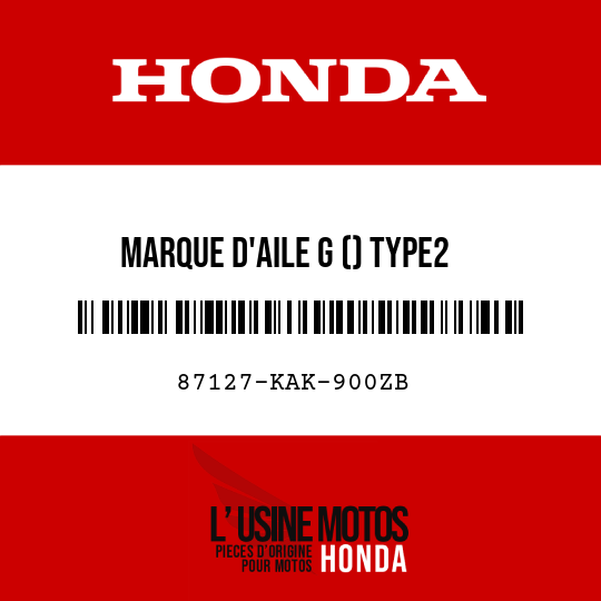image de 87127-KAK-900ZB MARQUE D'AILE G () TYPE2