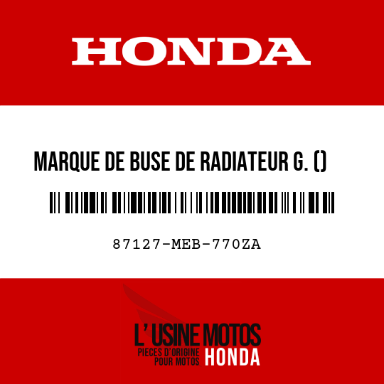 image de 87127-MEB-770ZA MARQUE DE BUSE DE RADIATEUR G. () TYPE1